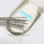 bayite BYT-WKC-054 10 Inch Stainless Steel Wire Keychains 2mm Cable Key Rings Heavy Duty Pack of 10