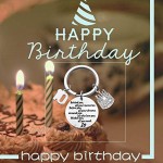 BEKECH Birthday Keychain 18th 30th 40th 50th Birthday Gift Behind You All Memories Before You All Your Dream