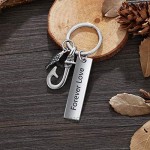 Bosajewel Personalized Keychain for Men Women with 1-6 Children Charms Custom Keyring