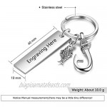 Bosajewel Personalized Keychain for Men Women with 1-6 Children Charms Custom Keyring