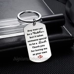 Dad Gifts from Son Daughter Keychain Gifts for Dad Stepdad Key Tags Men Keyrings for Dad Daddy Papa Father Stepfather (Any Man can be a Father but it Takes Someone Special to be a dad)