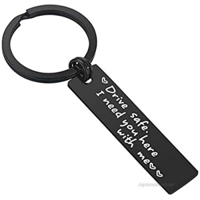 Drive Safe Keychain - Boyfriend Husband Gifts from Girlfriend Wife for Birthday Anniversary Valentine’s Day Gifts for Him Men