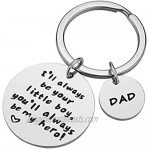Father's Day Dad Gifts from Son - Christmas Gifts for Dad Dad Birthday Gifts Valentines Day Gifts for Dad I'll Always Be Your Little Boy You'll Be My Hero Father Son Keychain