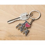 Father's Day Gift I Love Papa Keychain (3.5 x 1.6 In)