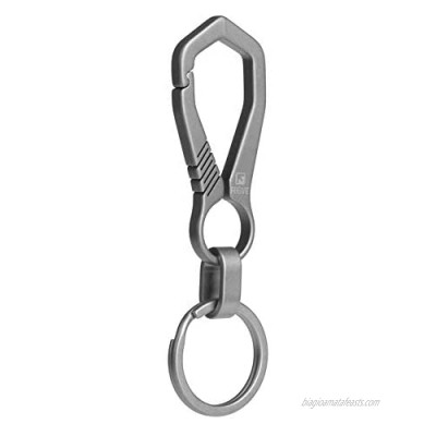 FEGVE Titanium Key Chain with Key Ring Carabiner Car Key Chains for Men and Women