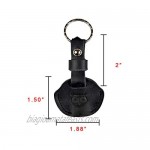 Hide & Drink Leather Key Sleeve Key Ring Holder Vintage Cover Stylish Accessories Handmade :: Charcoal Black