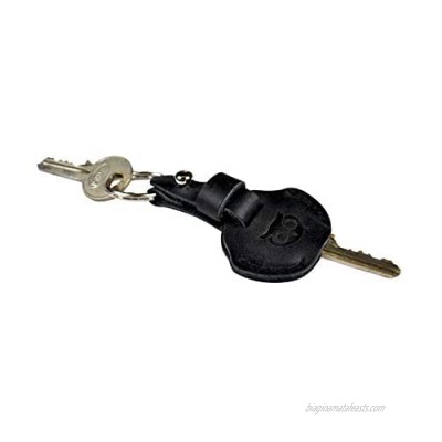 Hide & Drink  Leather Key Sleeve  Key Ring Holder  Vintage Cover  Stylish Accessories  Handmade :: Charcoal Black