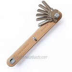 Jibbon Italian Leather Key Organizer -Key Holder Keychain (Ad on Keyring & Multi-tool Sold Separately)