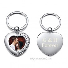 Jovivi Personalized Custom Photo Full Color Print Alloy Picture Keychain Gifts