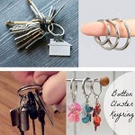 Key Rings-Round Flat Key Chain Rings Metal Split Ring for Home Car Heavy Duty Keys Organization DIY Attachment 30 Pieces (Silver)