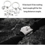 Lywjyb Birdgot Puzzle Keychain Couples Set Long Distance Relationships Gifts for Couples Love Friendship Gift (Silver)