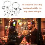 Lywjyb Birdgot Puzzle Keychain Couples Set Long Distance Relationships Gifts for Couples Love Friendship Gift (Silver)