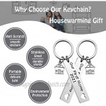 Our First Home Keychains with Gift Box New Home Housewarming Gift Keyrings for Women Men