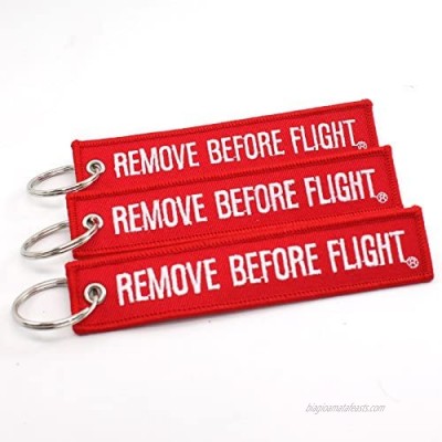 Remove Before Flight Key Chain - 3 Pack Red by Rotary13B1