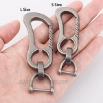 TISUR Carabiner Keychain Clip Titanium EDC Key Ring holder Heavy Duty Car Key Chain for Men Women