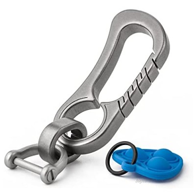 TISUR Carabiner Keychain Clip Titanium EDC Key Ring holder  Heavy Duty Car Key Chain for Men Women