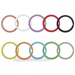 Udekit 25mm Metal Split Colorful Key Ring for Keys Organization (50 Pieces A Set for 10 Colors Each Color with 5 Pieces)