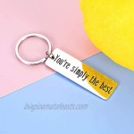 You’re Simply The Best Keychain Anniversary Wedding Gifts for Women Men Birthday Valentines Day Keyring for Best Friend Schitts C Fans Couple Gifts for Boyfriend Girlfriend Husband Wife Christmas