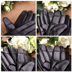 ELMA Winter Leather Gloves for Men - Mens Cashmere/Fleece Lined Glove for Motorcycle Driving Riding Black Brown