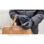 GSG Men Geniune Leather Gloves Driving Motorcycle Winter Touchscreen Warm Gloves with Wool Fleece&Fur Liner