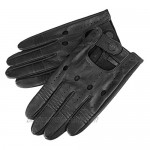 GSG Men Geniune Leather Gloves Sheepskin Black Driving Cycling Touchscreen Motorcycle Unlined Gloves