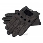 Harssidanzar Mens Leather Driving Gloves Unlined