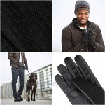 isotoner Men's Stretch Touchscreen Gloves with Water Repellent Technology black X-Large