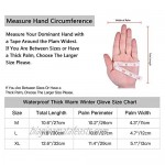 Jeniulet -30℉Winter Gloves 100% Waterproof Touch Screen Gloves for Men