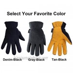 Men Women Winter Gloves Deerskin Suede Leather Palm -20°F Cold Proof Work Glove no relevant skills.