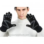 Men’s Winter Gloves Warm Thermal Soft Wool Knit Touch Screen Gloves for Men