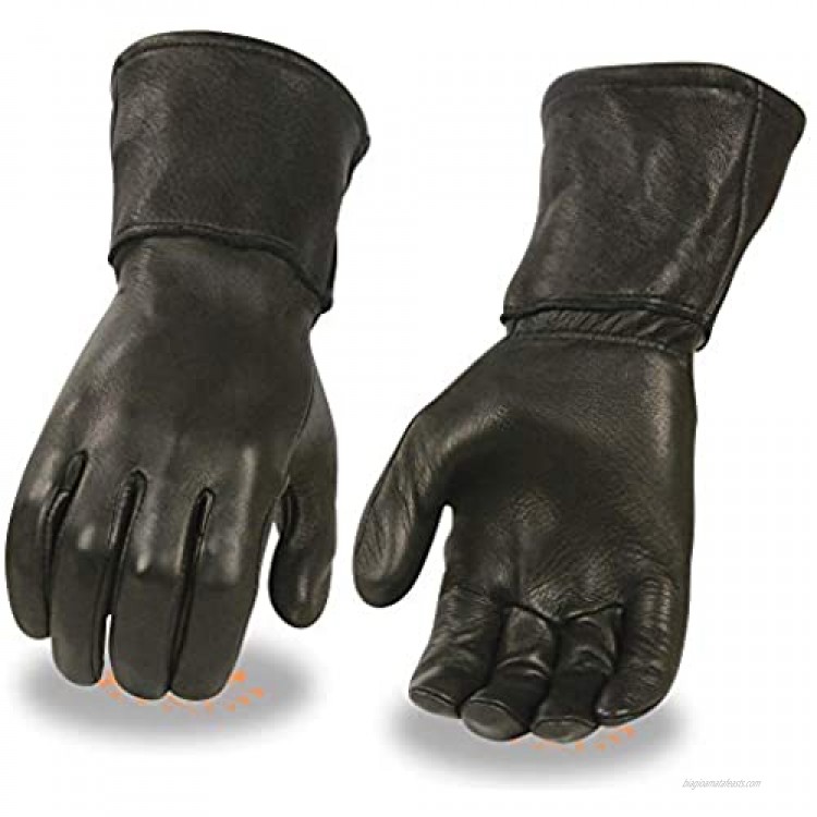 Milwaukee Leather Men's Deerskin Leather Thermal Gauntlet Gloves (L)