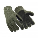 RefrigiWear Thinsulate Insulated Fleece Lined 100% Ragg Wool Leather Palm Gloves