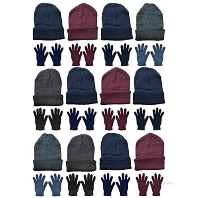 Yacht & Smith Mens Womens Hats and Gloves Set  Winter Bulk Wholesale Sets