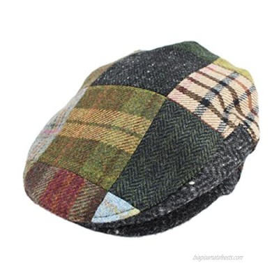 Irish Hats for Men Men's Flat Cap Patchwork Cap Fuller Fit 100% Irish Wool