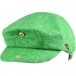 Men's Summer 100% Linen Front Snap Flat Golf Ivy Driving Cap Hat