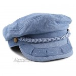 The Hat Depot Unisex Cotton Yachting Style Sailing Greek Fisherman Cap hat